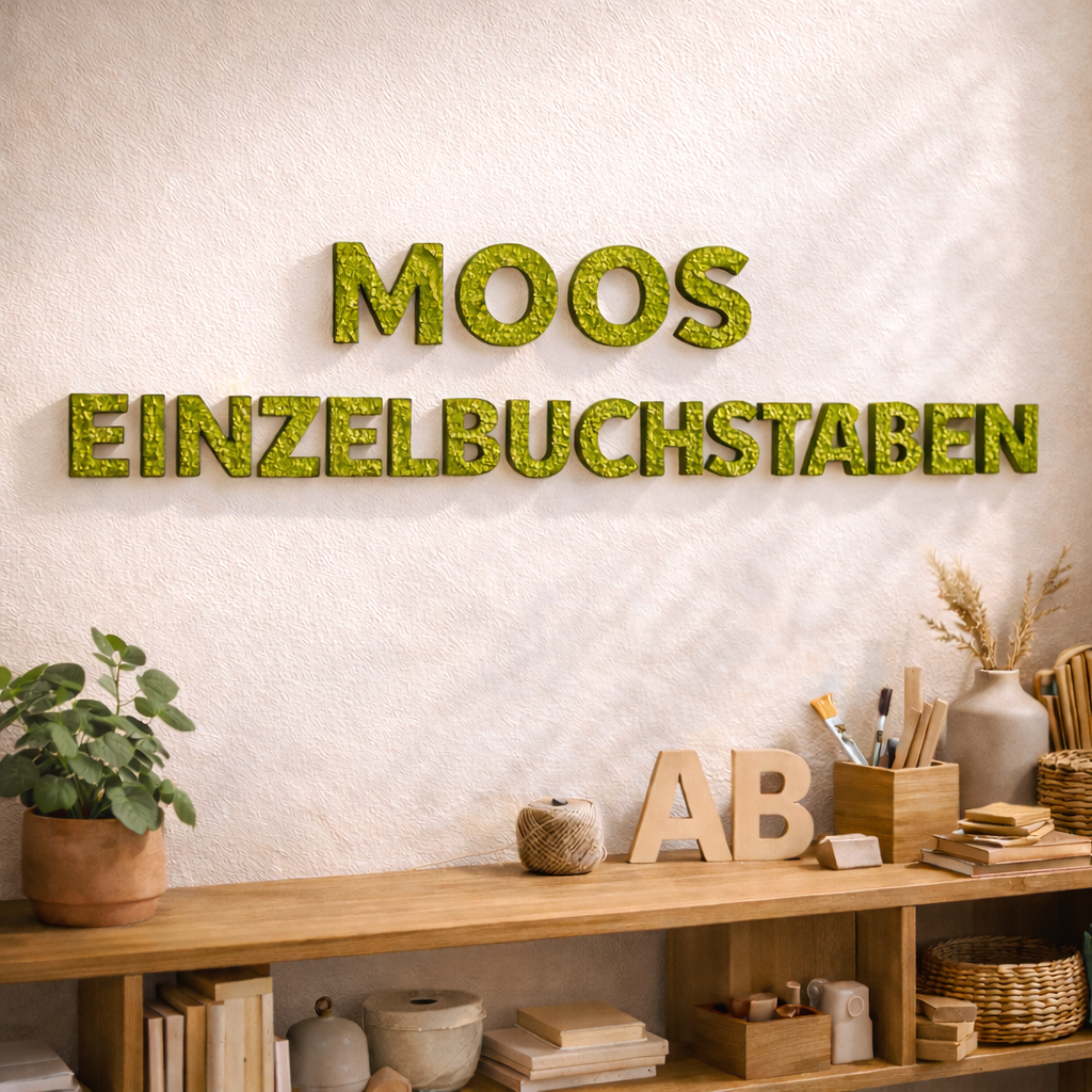 Moos Einzelbuchstaben