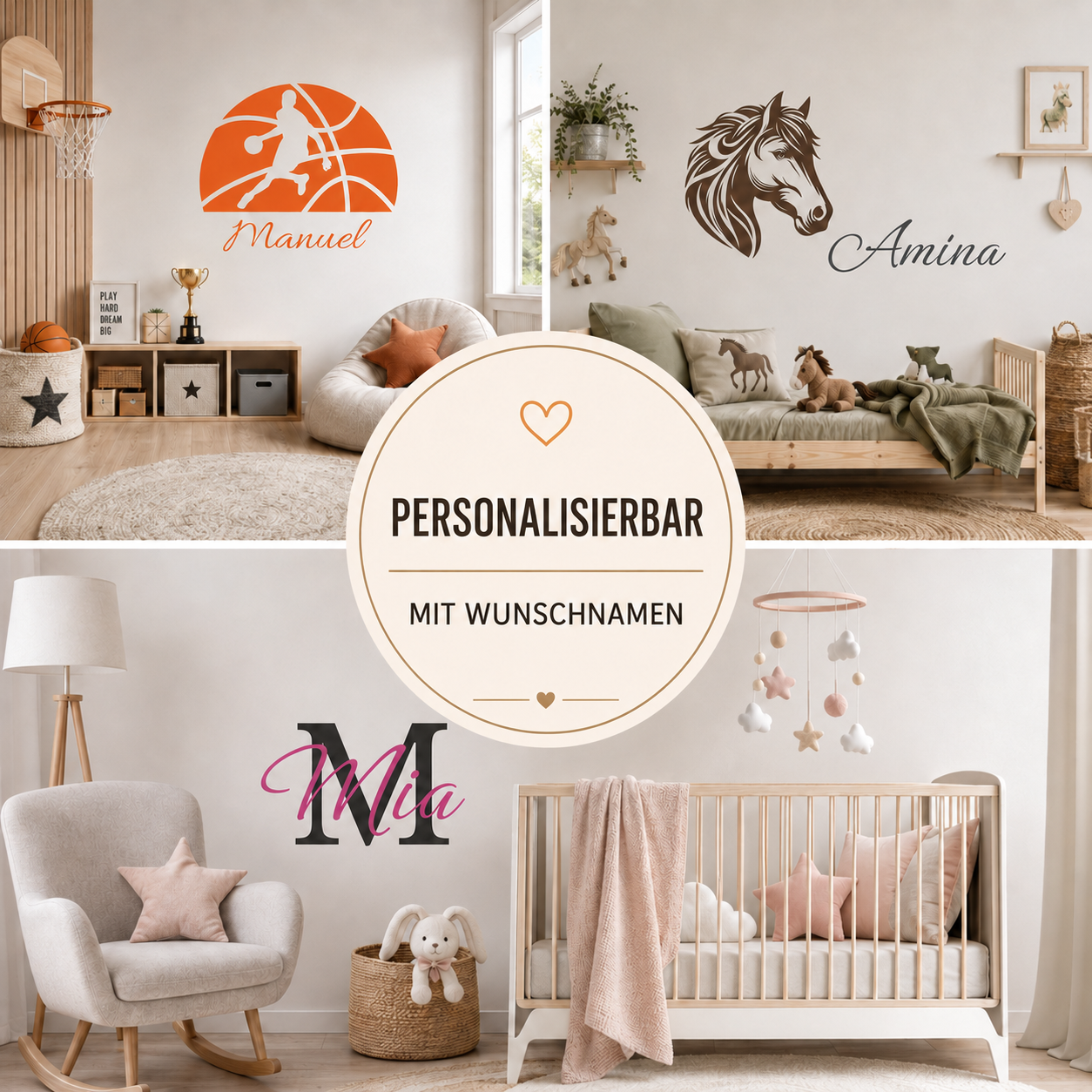Personalisierte Wandtattoos mit Wunschtext