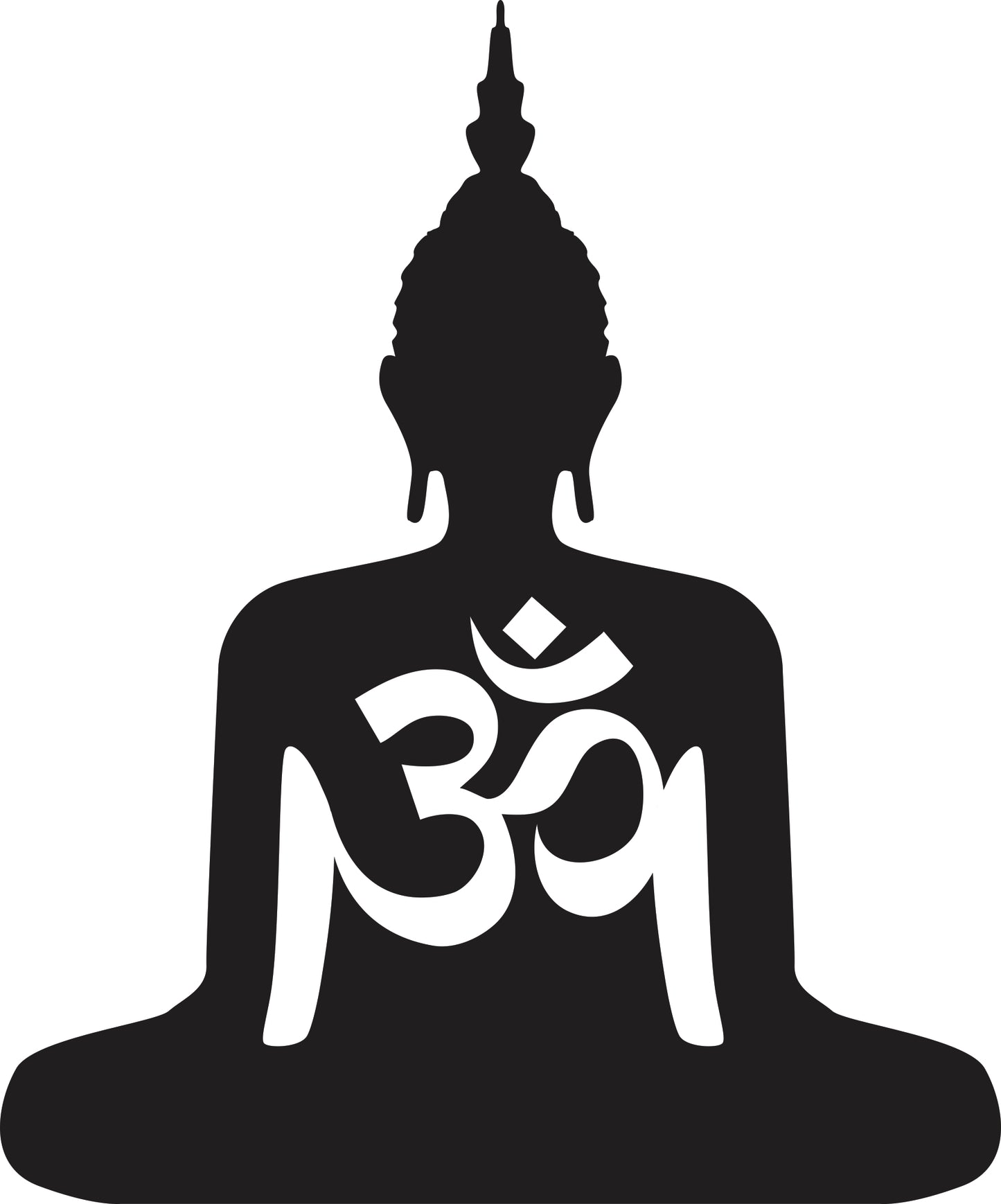 Wandtattoo Buddha als Wanddeko im Wohnraum