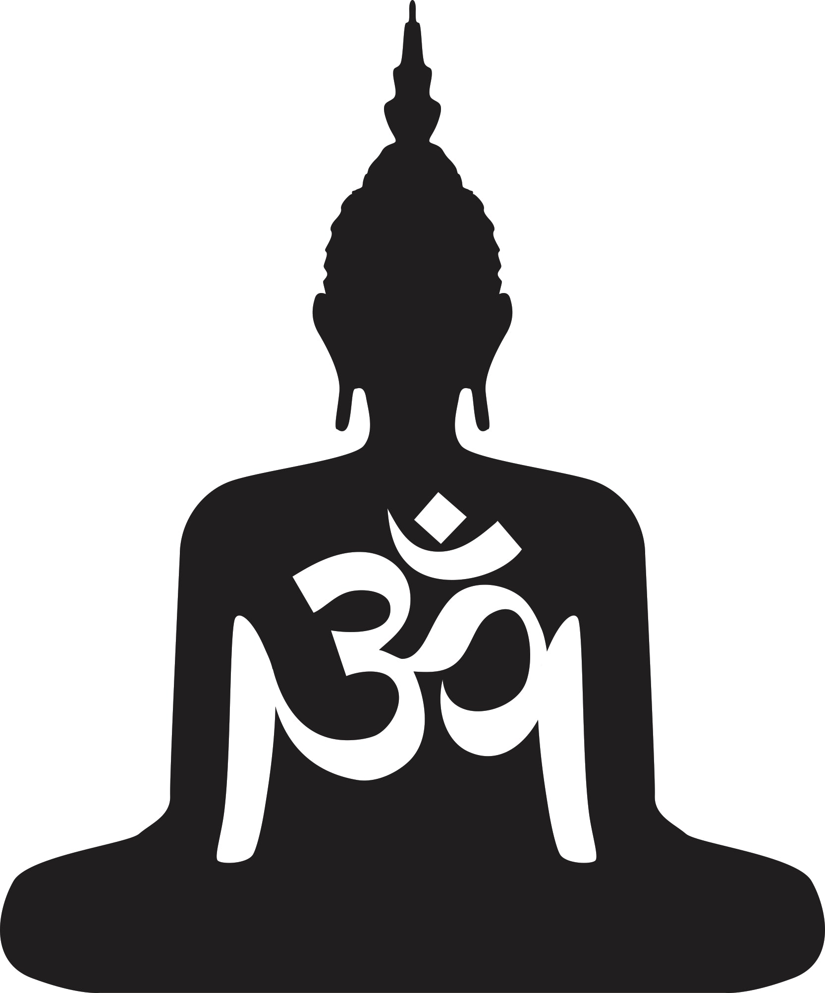 Wandtattoo Buddha als Wanddeko im Wohnraum