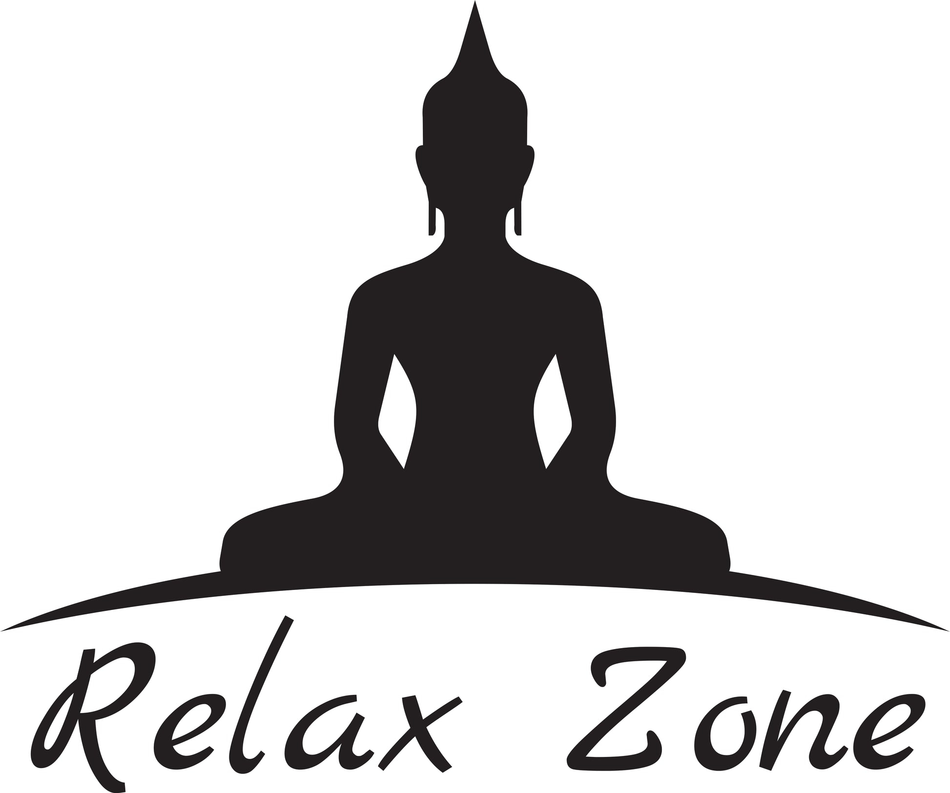 Wandtattoo Buddha Relax Zone als Wanddeko im Wohnraum