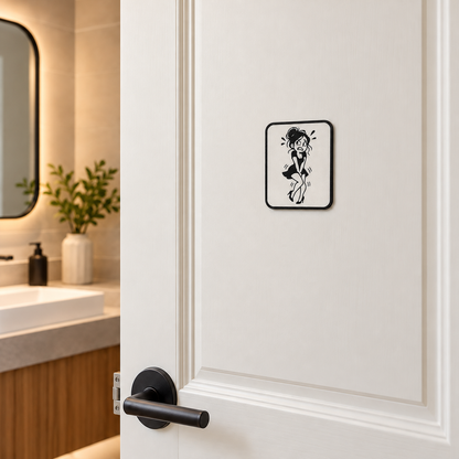 3D WC Türschild lustig – witzige Toiletten-Piktogramme – Produktansicht