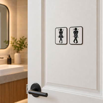 3D WC Türschild Mann und Frau – Toiletten-Piktogramme – Produktansicht