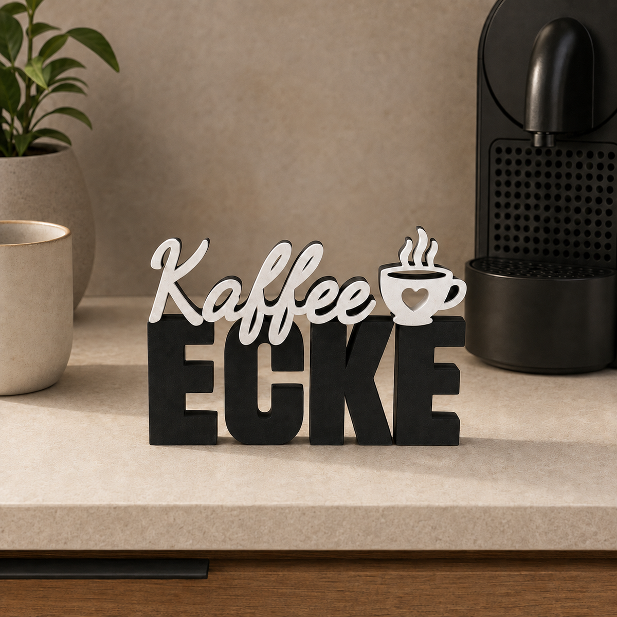 3D Schriftzug Kaffeeecke zum Aufstellen – Produktansicht