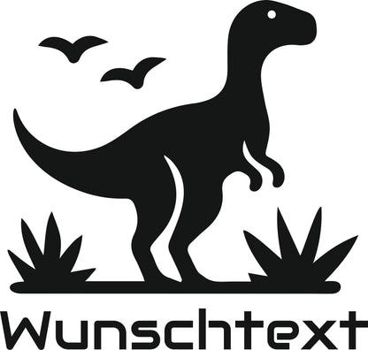 Wandtattoo Dino mit Name – personalisiert