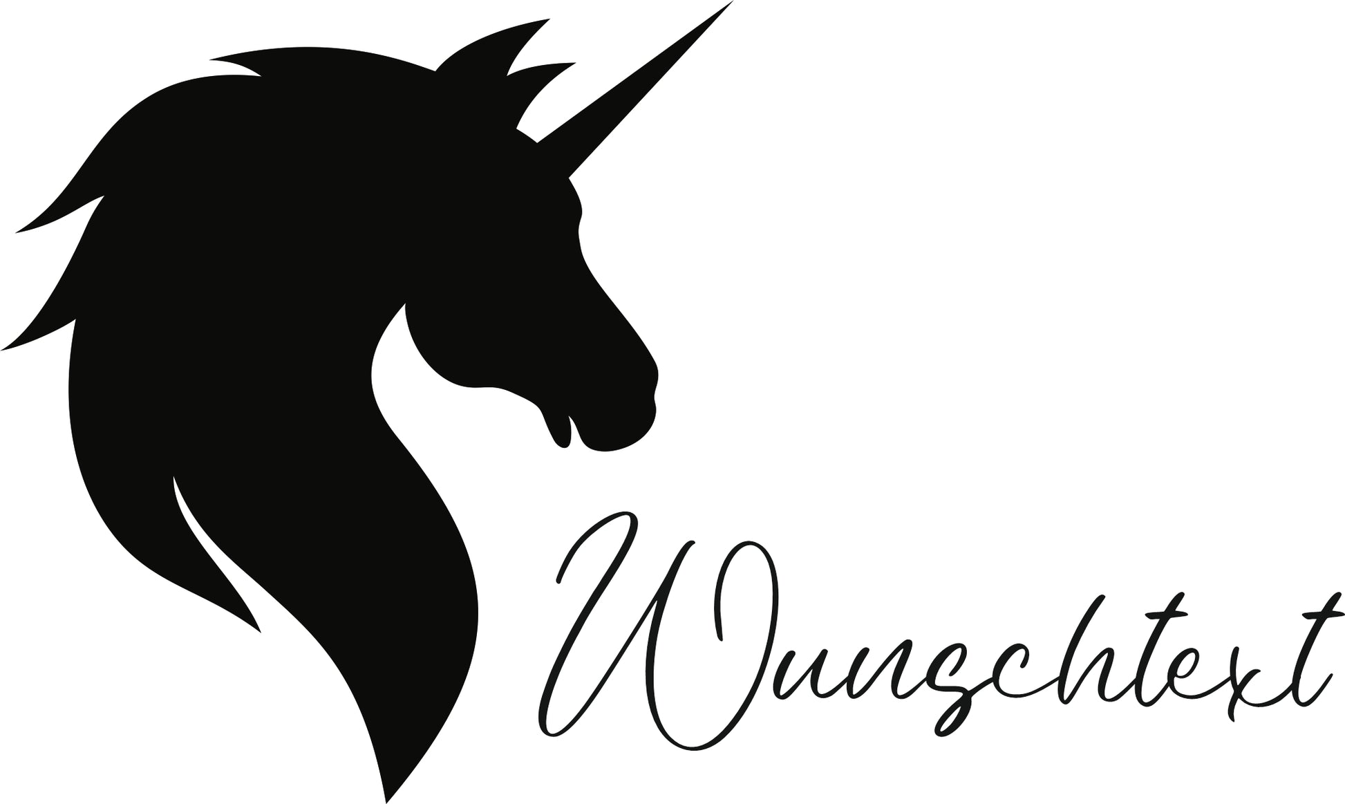 Wandtattoo Einhorn mit Namen – personalisiert