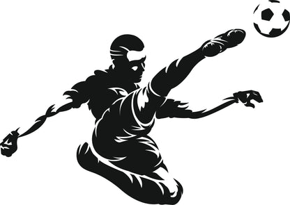 Wandtattoo Fußballspieler als Wanddeko im Wohnraum