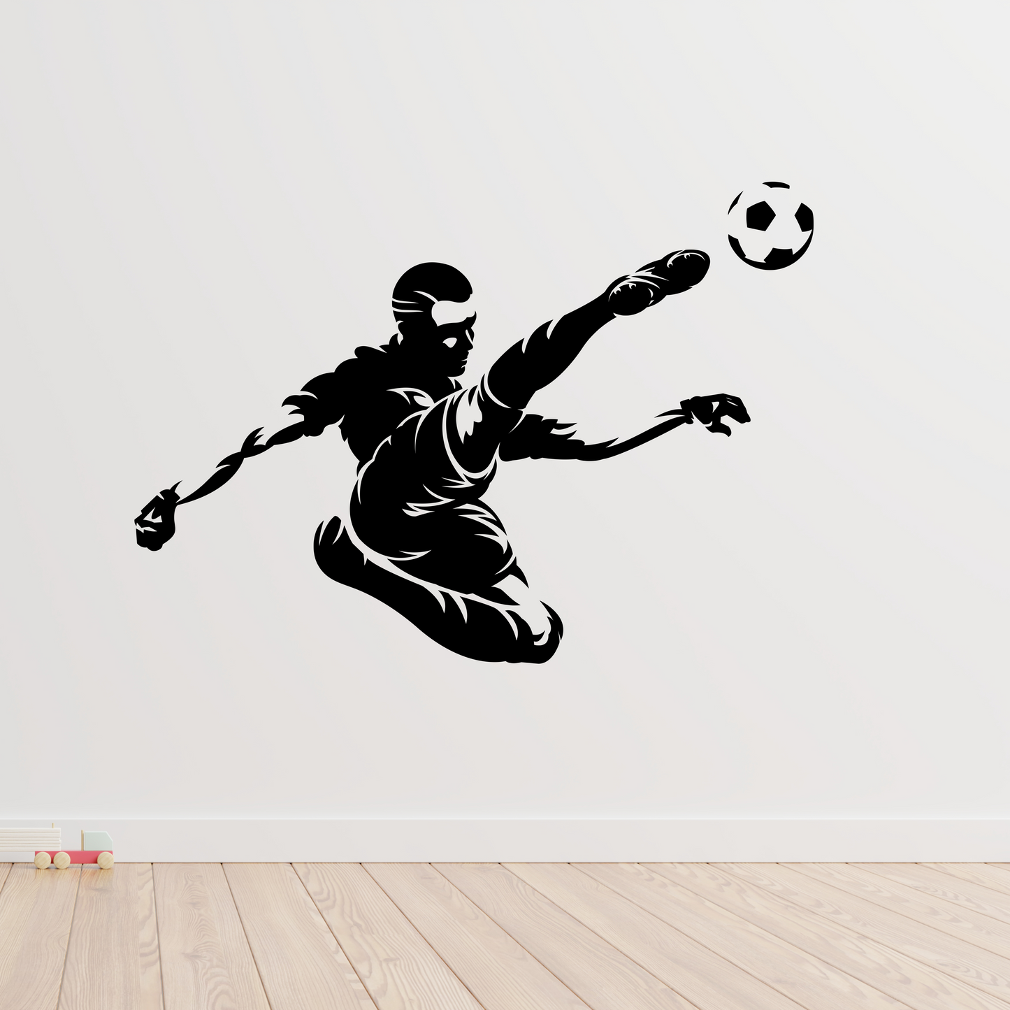 Wandtattoo Fußballspieler Motivansicht in Folienoptik