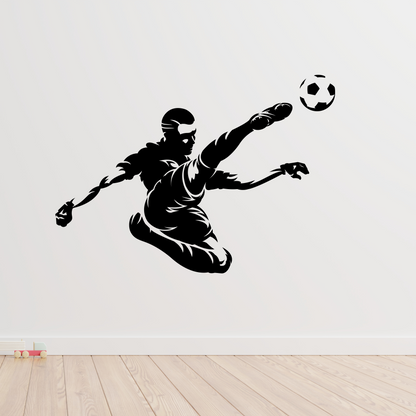 Wandtattoo Fußballspieler Motivansicht in Folienoptik