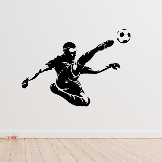 Wandtattoo Fußballspieler Motivansicht in Folienoptik