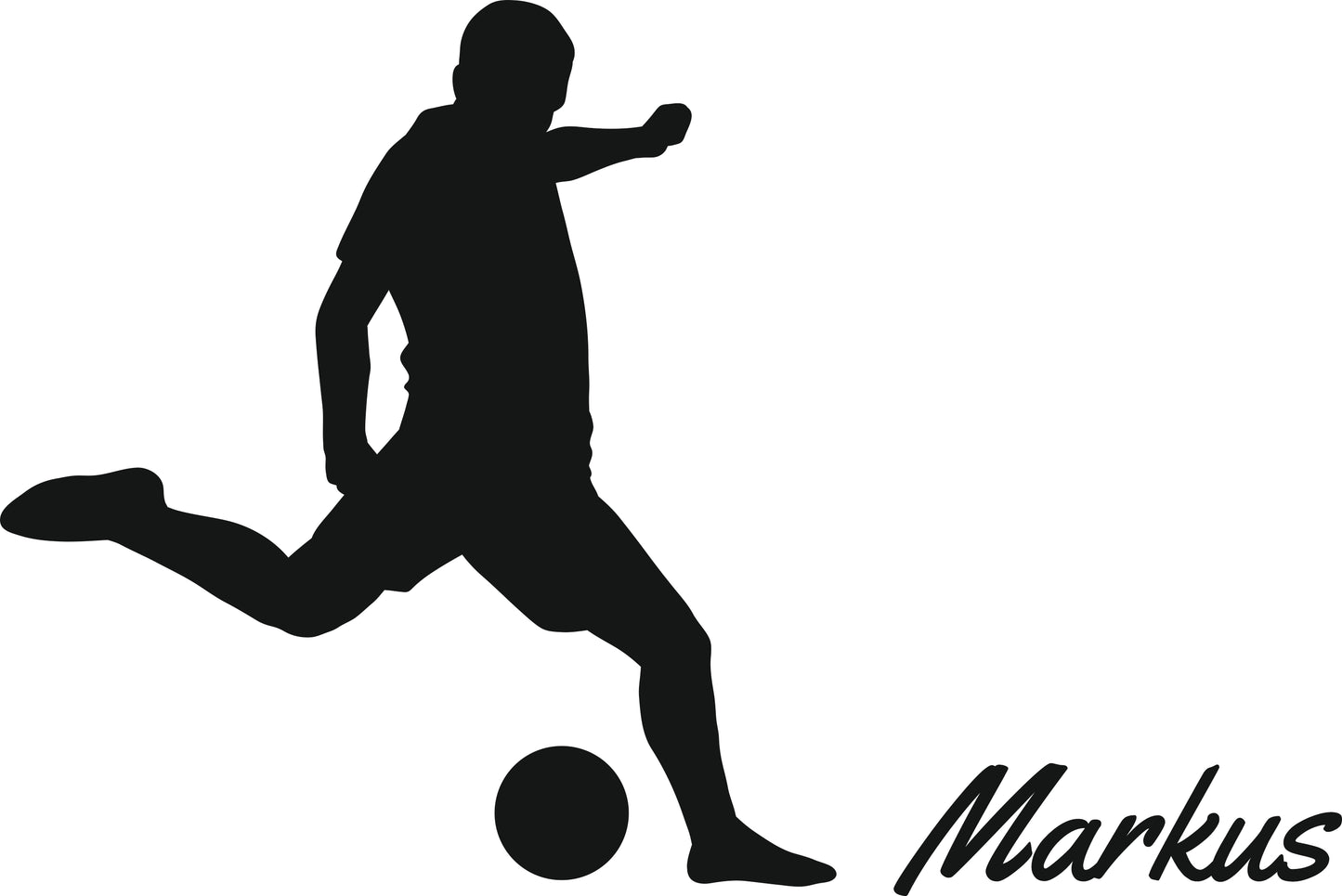 Wandtattoo Fußballspieler mit Namen – personalisiert