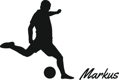 Wandtattoo Fußballspieler mit Namen – personalisiert