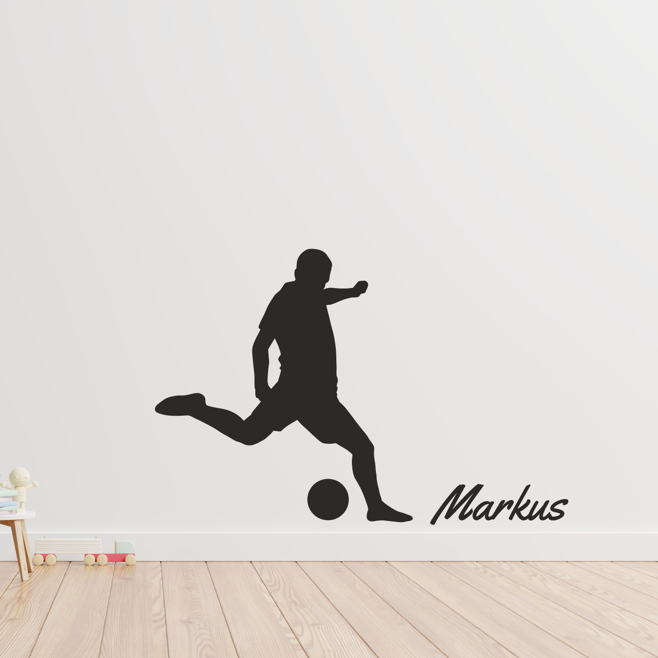Wandtattoo Fußballspieler mit Namen – personalisiert
