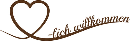 Wandtattoo Herzlich Willkommen als Wanddeko im Wohnraum