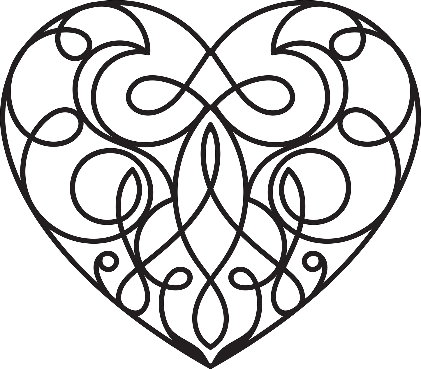 Wandtattoo Herz mit Linien als Wanddeko im Wohnraum