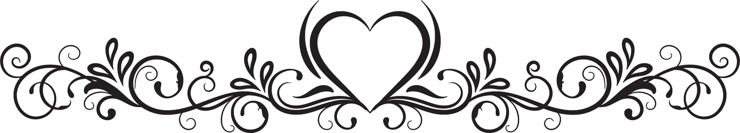 Wandtattoo Herz Ornament als Wanddeko im Wohnraum