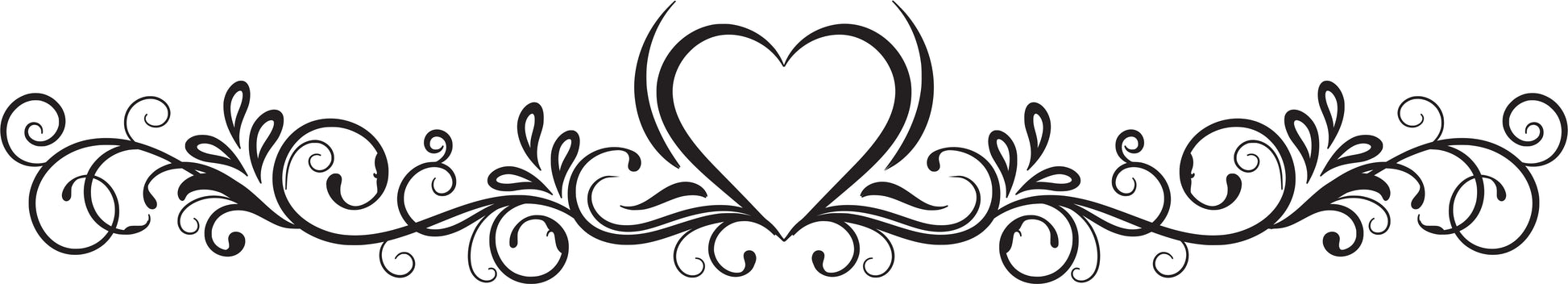 Wandtattoo Herz Ornament als Wanddeko im Wohnraum