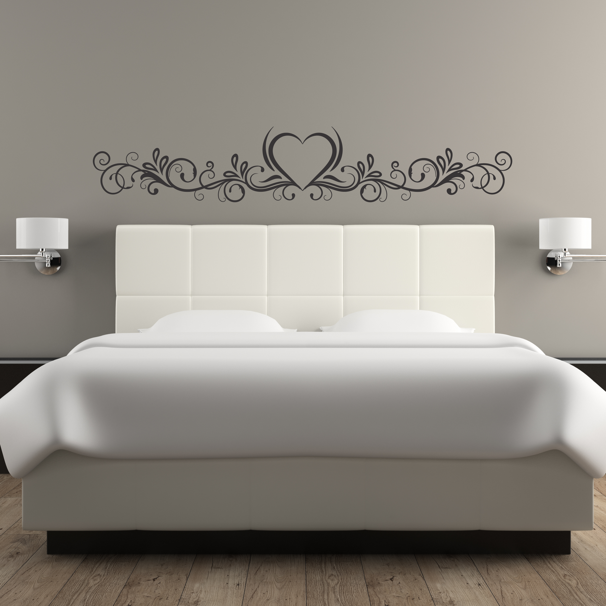 Wandtattoo Herz Ornament Motivansicht in Folienoptik
