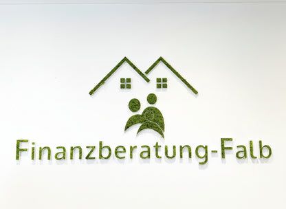 Moos-Logo nach Wunsch – Firmenlogo aus konserviertem echtem Moos, pflegefrei