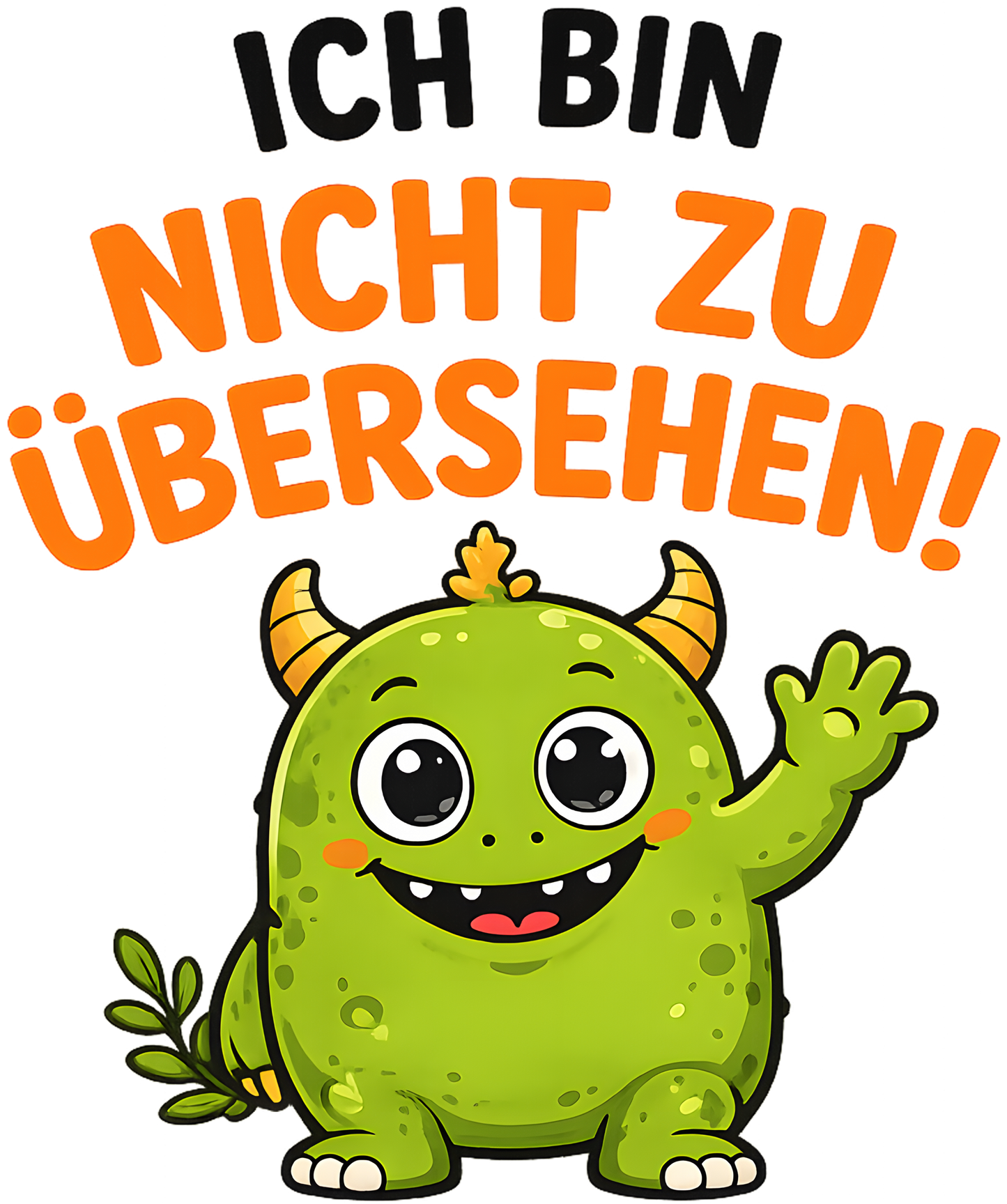 DTF Druckmotiv für Kinderwarnweste „Ich bin nicht zu übersehen“