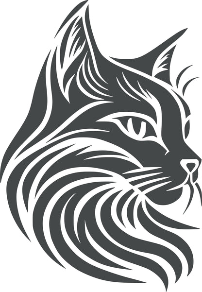 Wandtattoo Katze als Wanddeko im Wohnraum