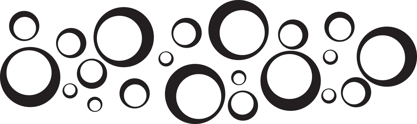 Wandtattoo Kreise als Wanddeko im Wohnraum