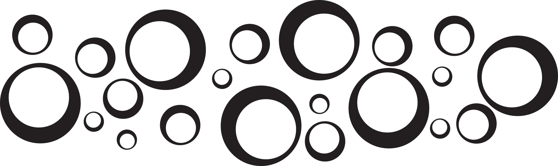 Wandtattoo Kreise als Wanddeko im Wohnraum