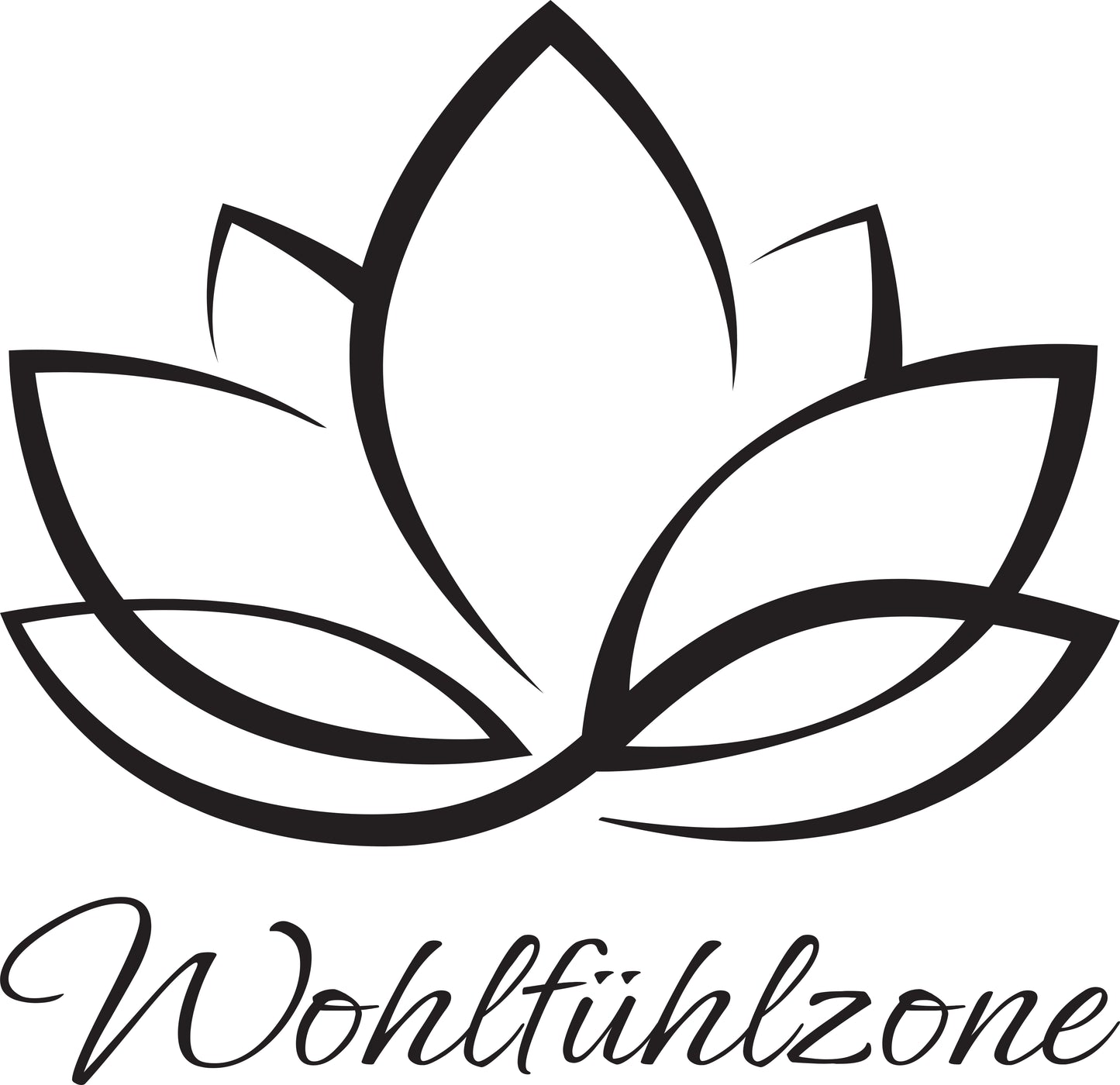 Wandtattoo Wohlfühlzone Lotusblume als Wanddeko im Wohnraum