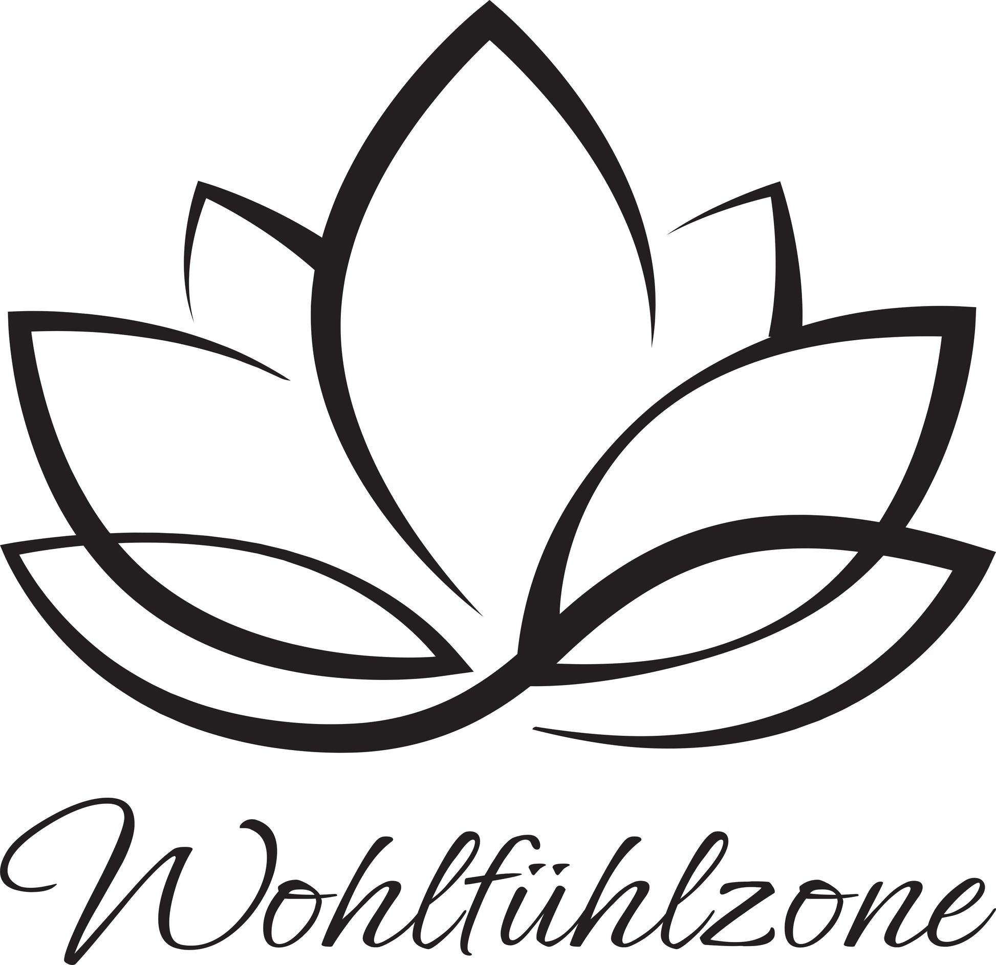 Wandtattoo Wohlfühlzone Lotusblume als Wanddeko im Wohnraum