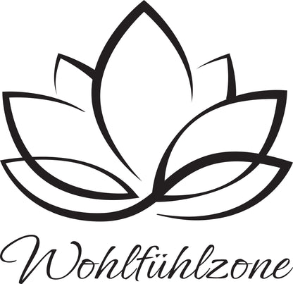 Wandtattoo Wohlfühlzone Lotusblume als Wanddeko im Wohnraum