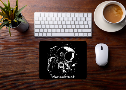 Mauspad Astronaut Silhouette personalisierbar mit Name oder Wunschtext – Produktbild 2