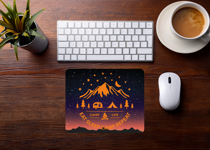 Mauspad Camp Life personalisierbar mit Name oder Wunschtext – Produktbild 2