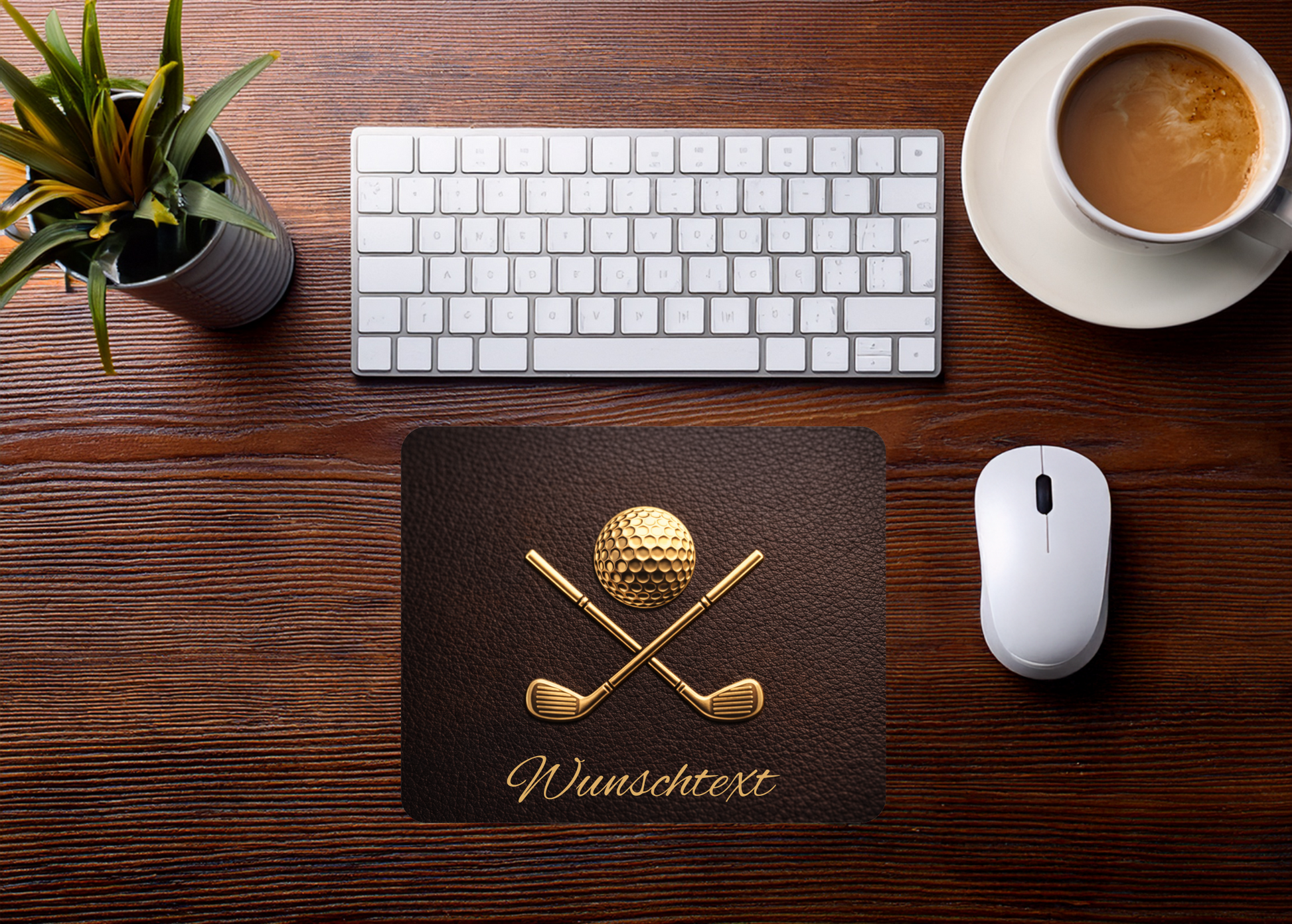 Mauspad Golf Luxus-Design personalisierbar mit Name oder Wunschtext – Produktbild 2