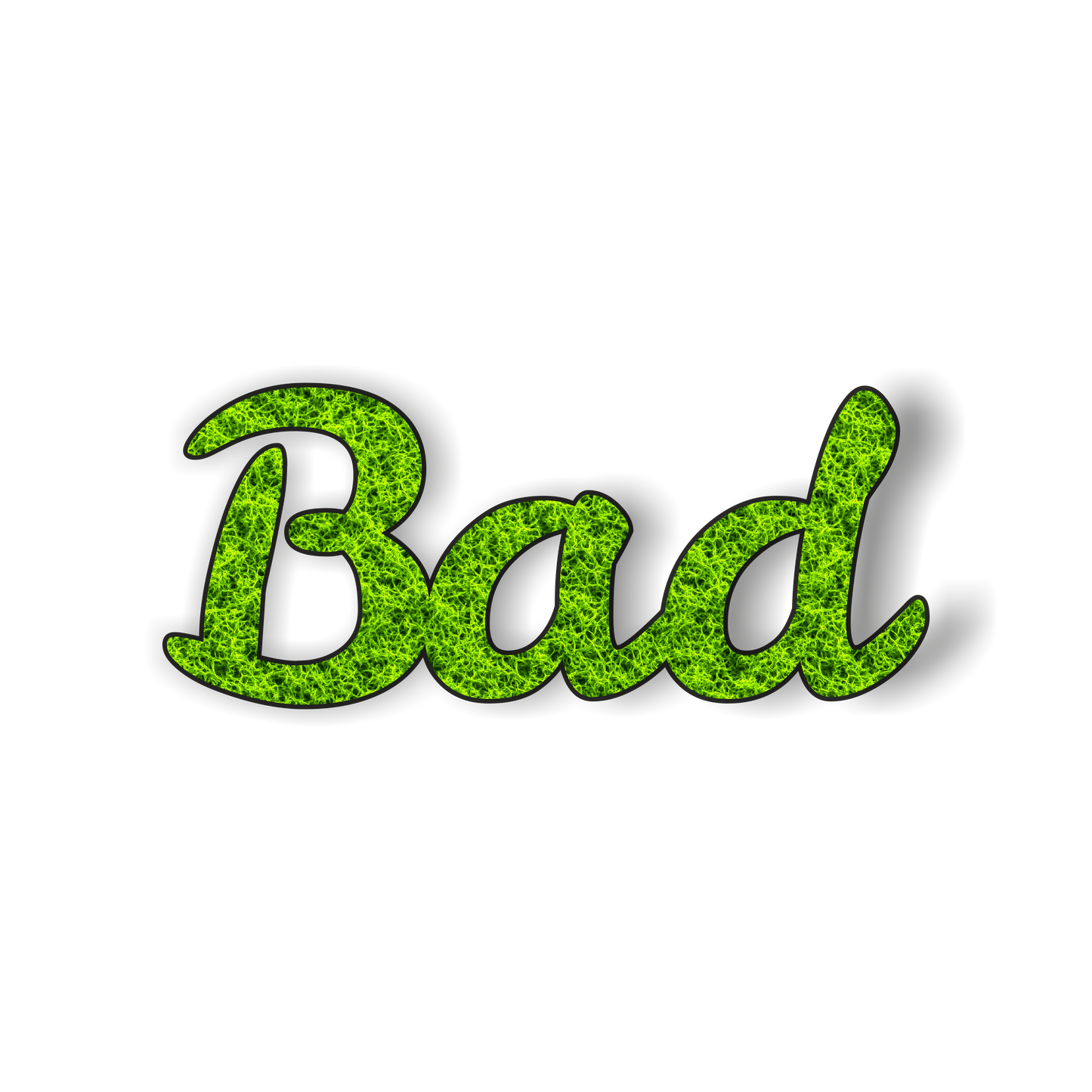 Moos Schriftzug „Bad“ – 25×11 cm | Natur Deko aus konserviertem Moos