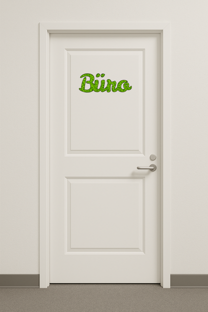 Moos Schriftzug „Büro“ – 34×12 cm | Natur Deko aus konserviertem Moos