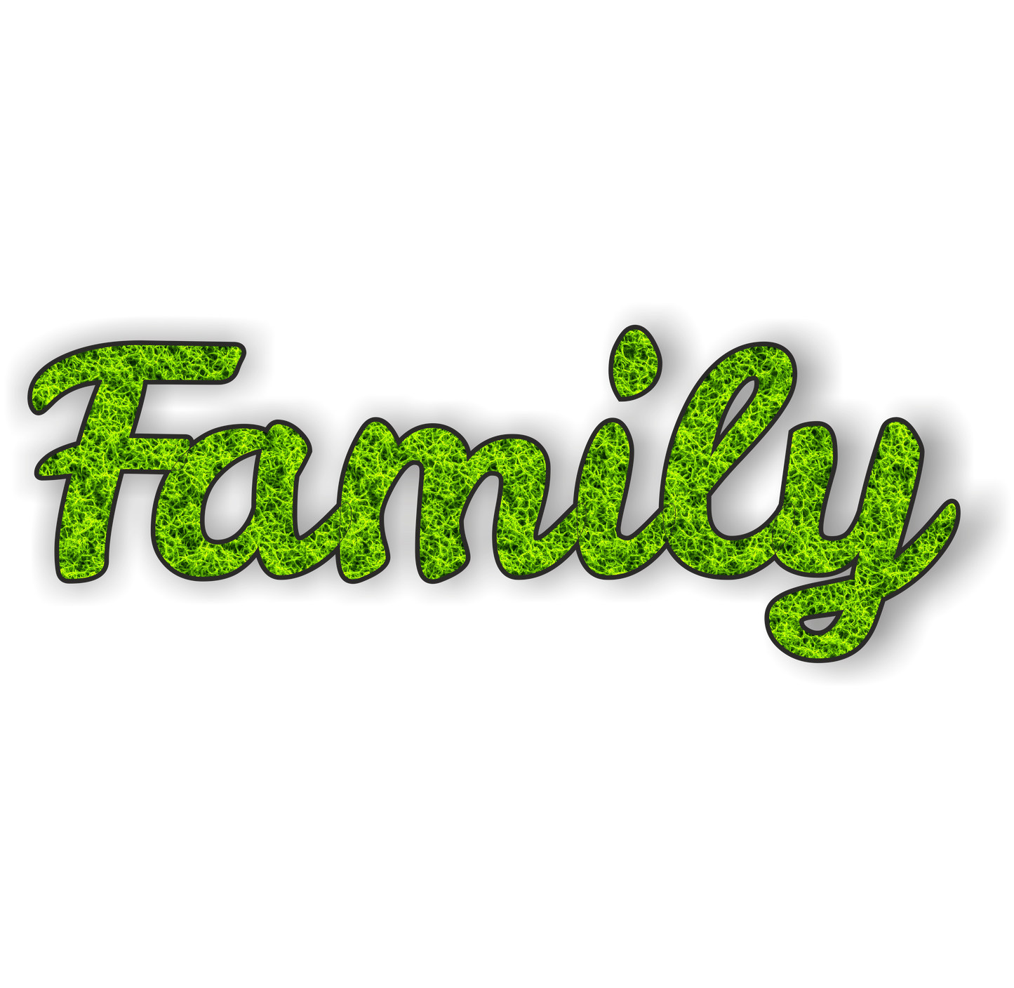 Moos Schriftzug „Family“ – 34×12 cm | Natur Deko aus konserviertem Moos