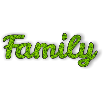 Moos Schriftzug „Family“ – 34×12 cm | Natur Deko aus konserviertem Moos
