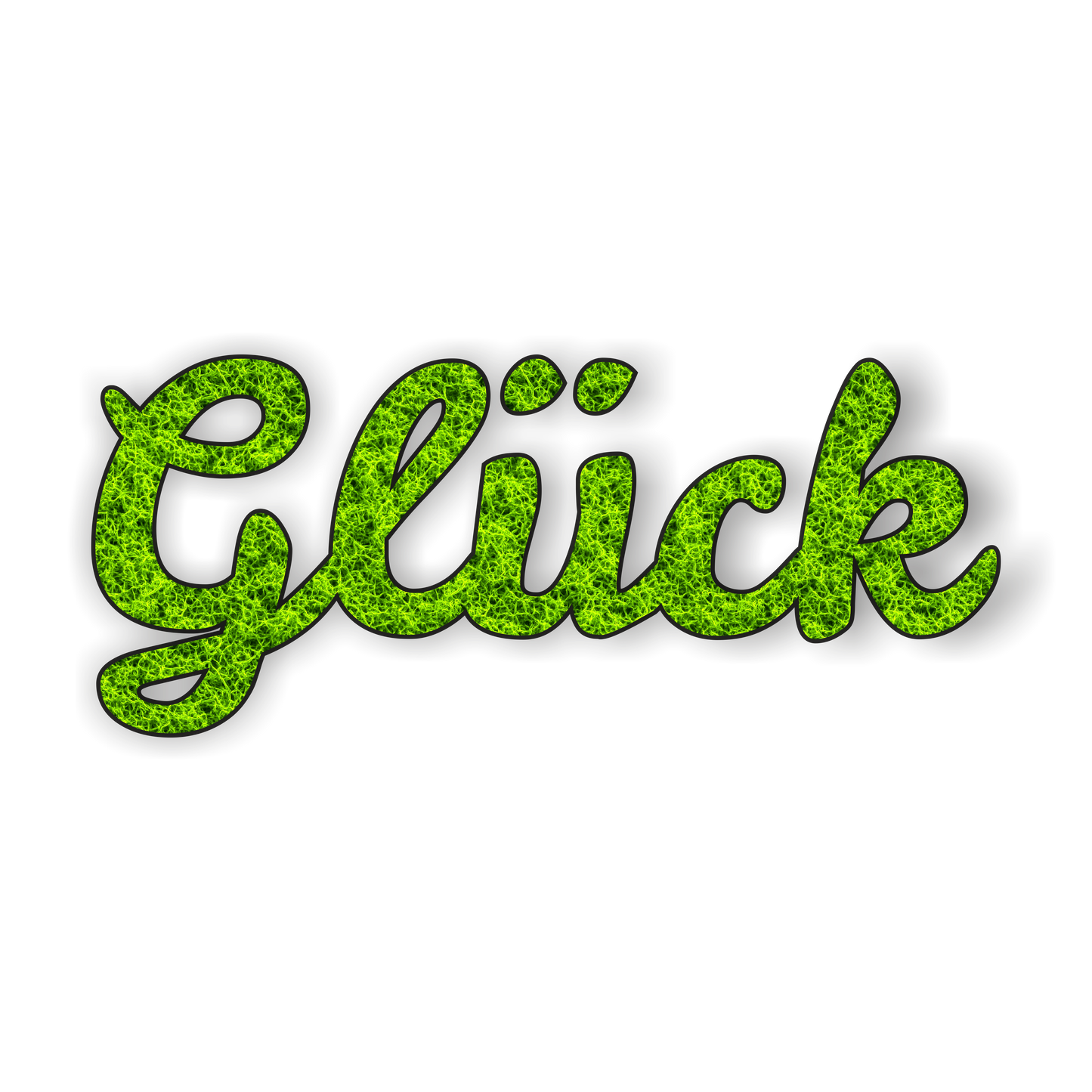 Moos Schriftzug „Glück“ – 30×13 cm | Natur Deko aus konserviertem Moos