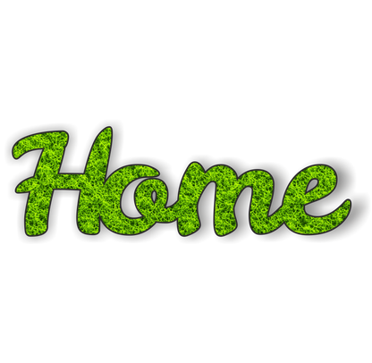 Moos Schriftzug „Home“ – 34×11 cm | Natur Deko aus konserviertem Moos