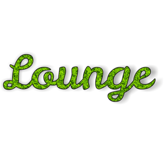 Moos Schriftzug „Lounge“ – 35×11 cm | Natur Deko aus konserviertem Moos