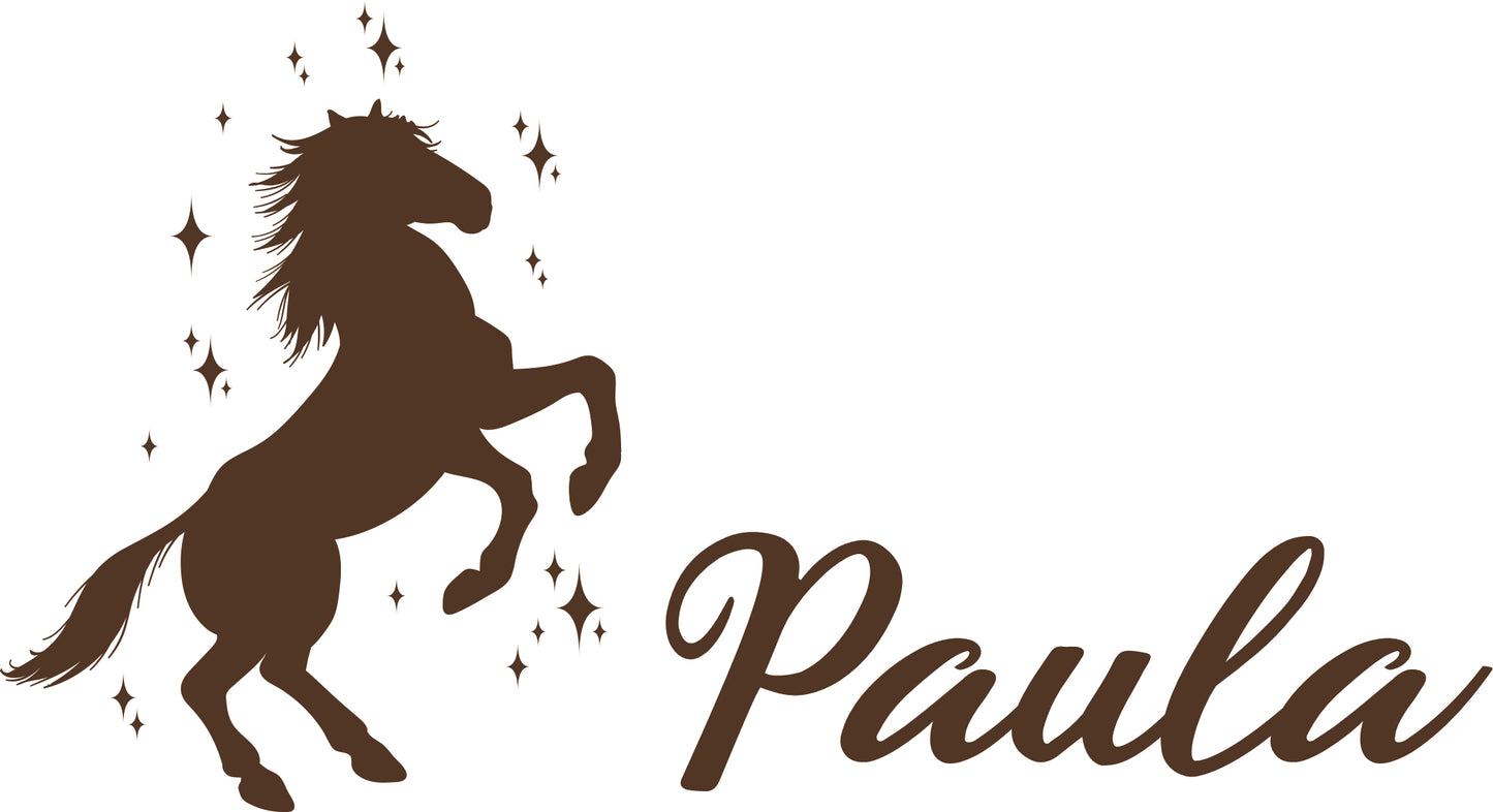 Wandtattoo Pferd mit Namen – personalisiert
