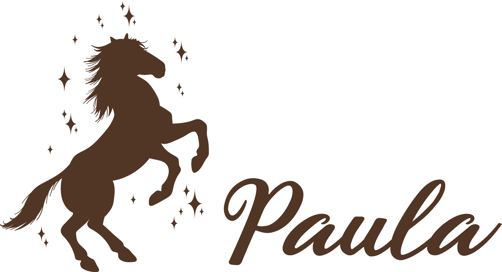 Wandtattoo Pferd mit Namen – personalisiert