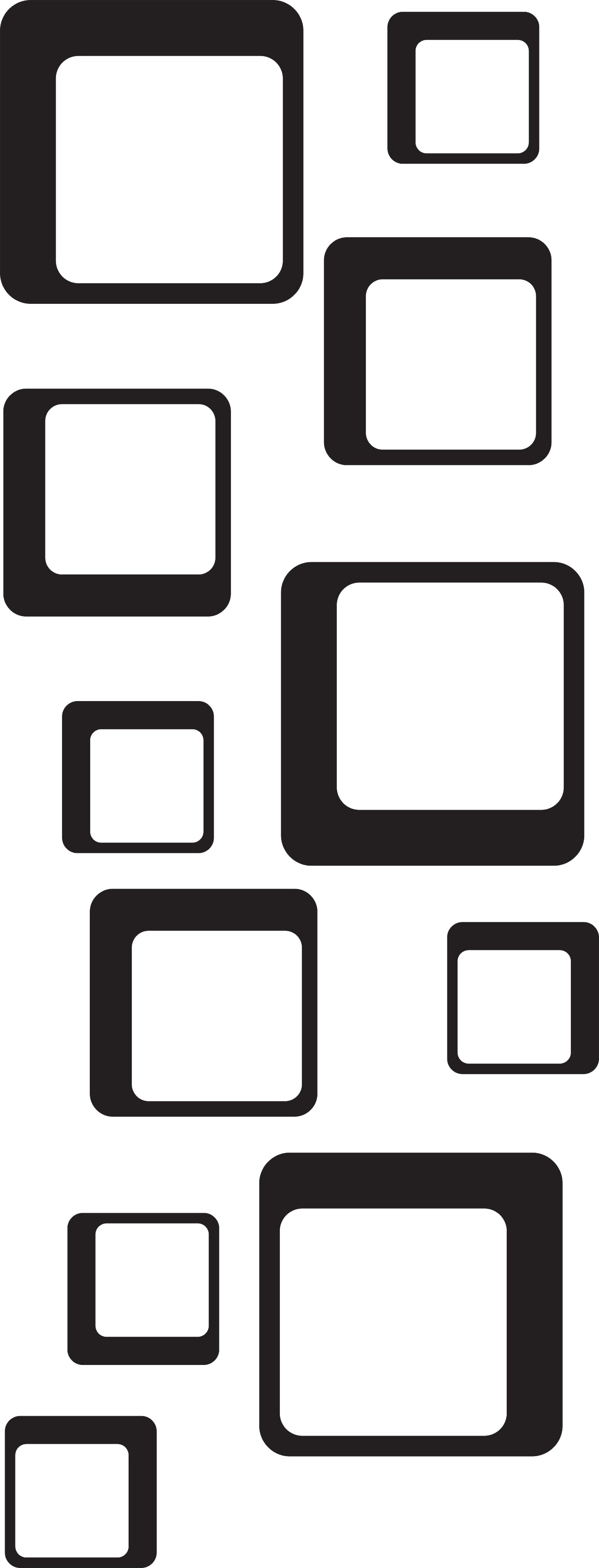 Wandtattoo Retro Quadrate als Wanddeko im Wohnraum