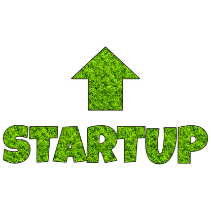 Moos-Schriftzug „STARTUP“ mit Pfeil – Wanddeko aus echtem Moos, pflegefrei