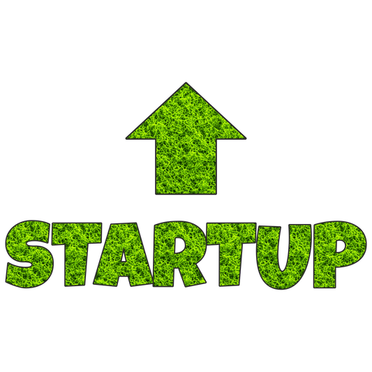 Moos-Schriftzug „STARTUP“ mit Pfeil – Wanddeko aus echtem Moos, pflegefrei