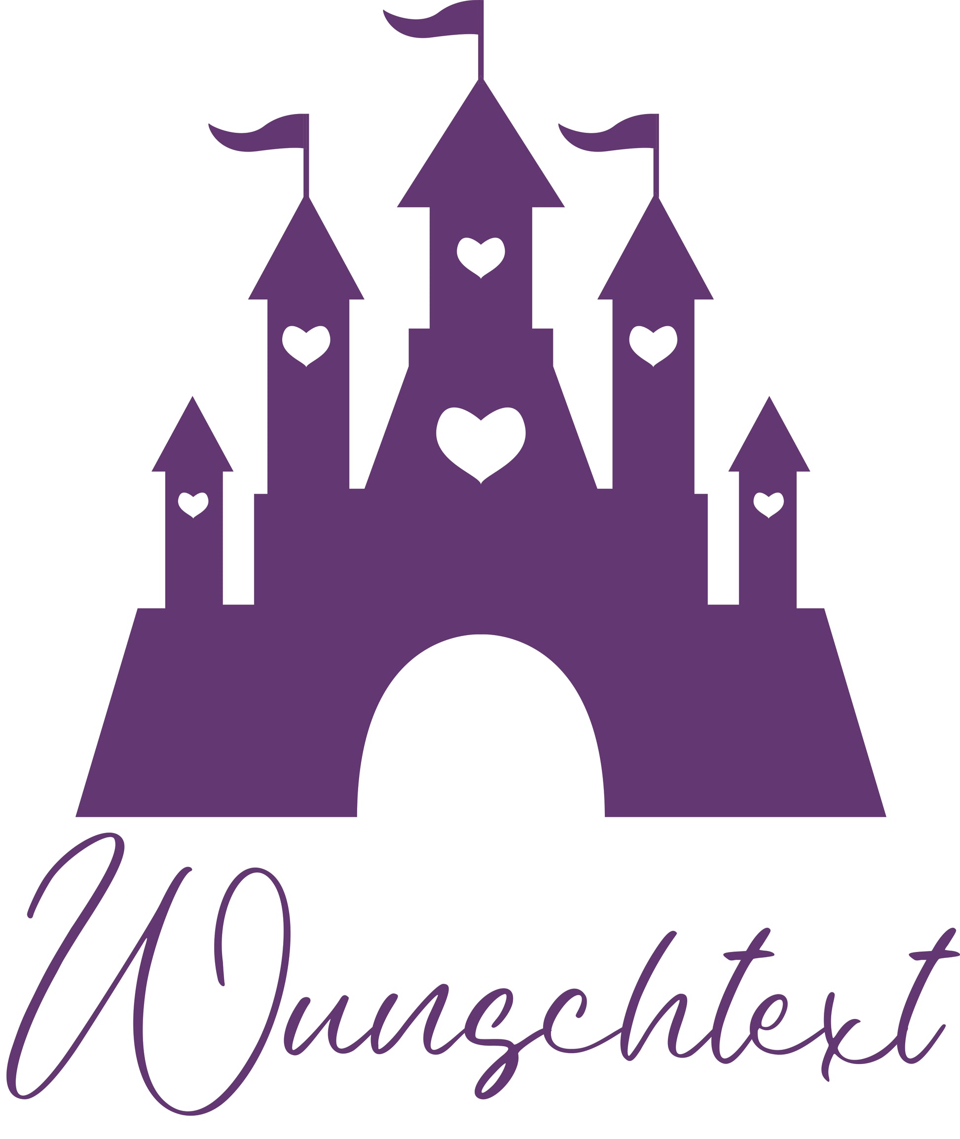 Wandtattoo Schloss mit Namen – personalisiert