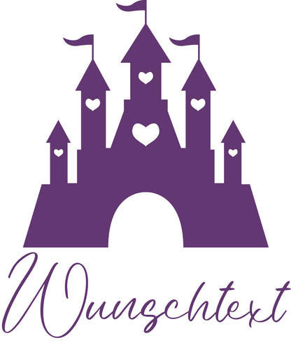 Wandtattoo Schloss mit Namen – personalisiert