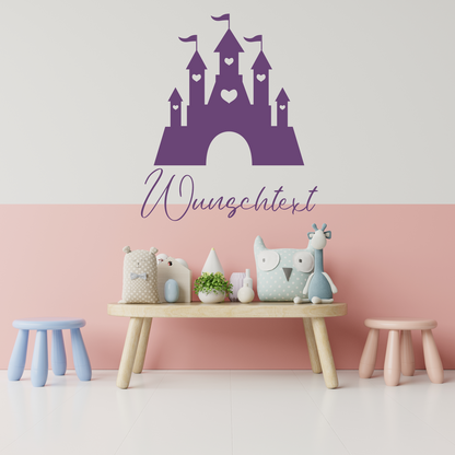 Wandtattoo Schloss mit Namen – personalisiert