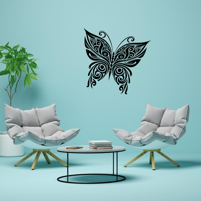 Wandtattoo Schmetterling Motivansicht in Folienoptik