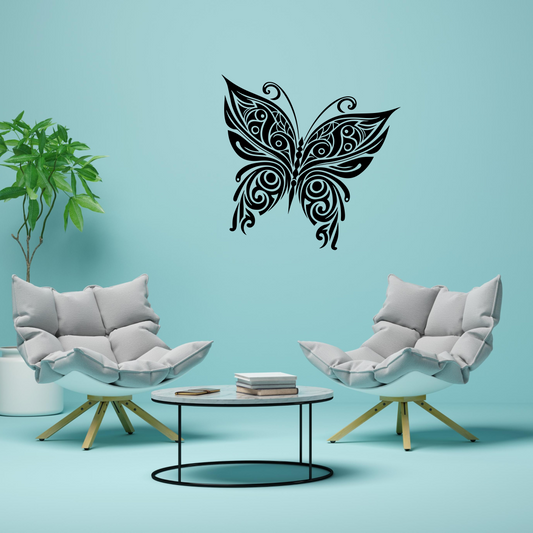Wandtattoo Schmetterling Motivansicht in Folienoptik